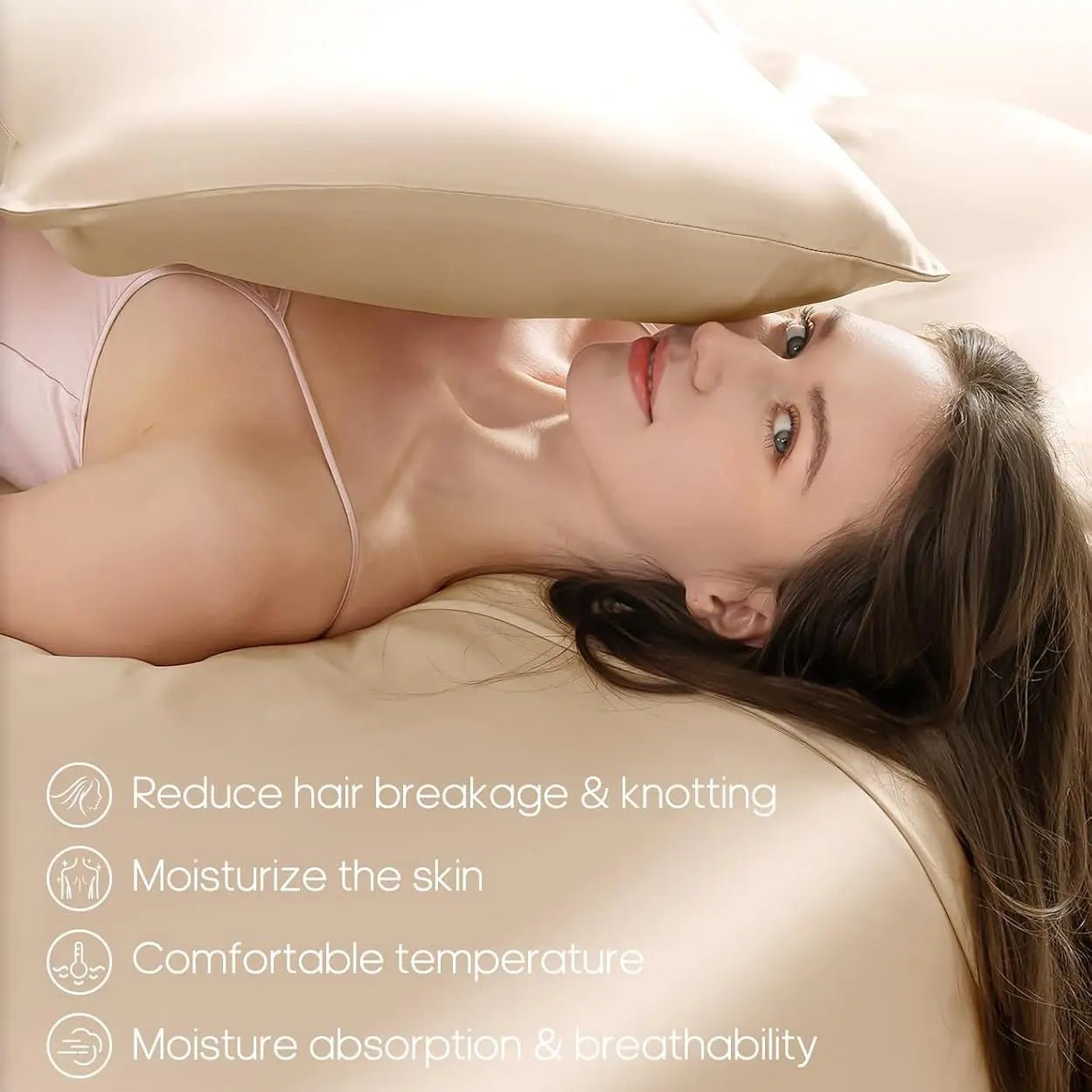 2 pack premium silk pillowcases champagne key benefits.jpg 2 pack premium silk pillowcases champagne key benefits.jpg