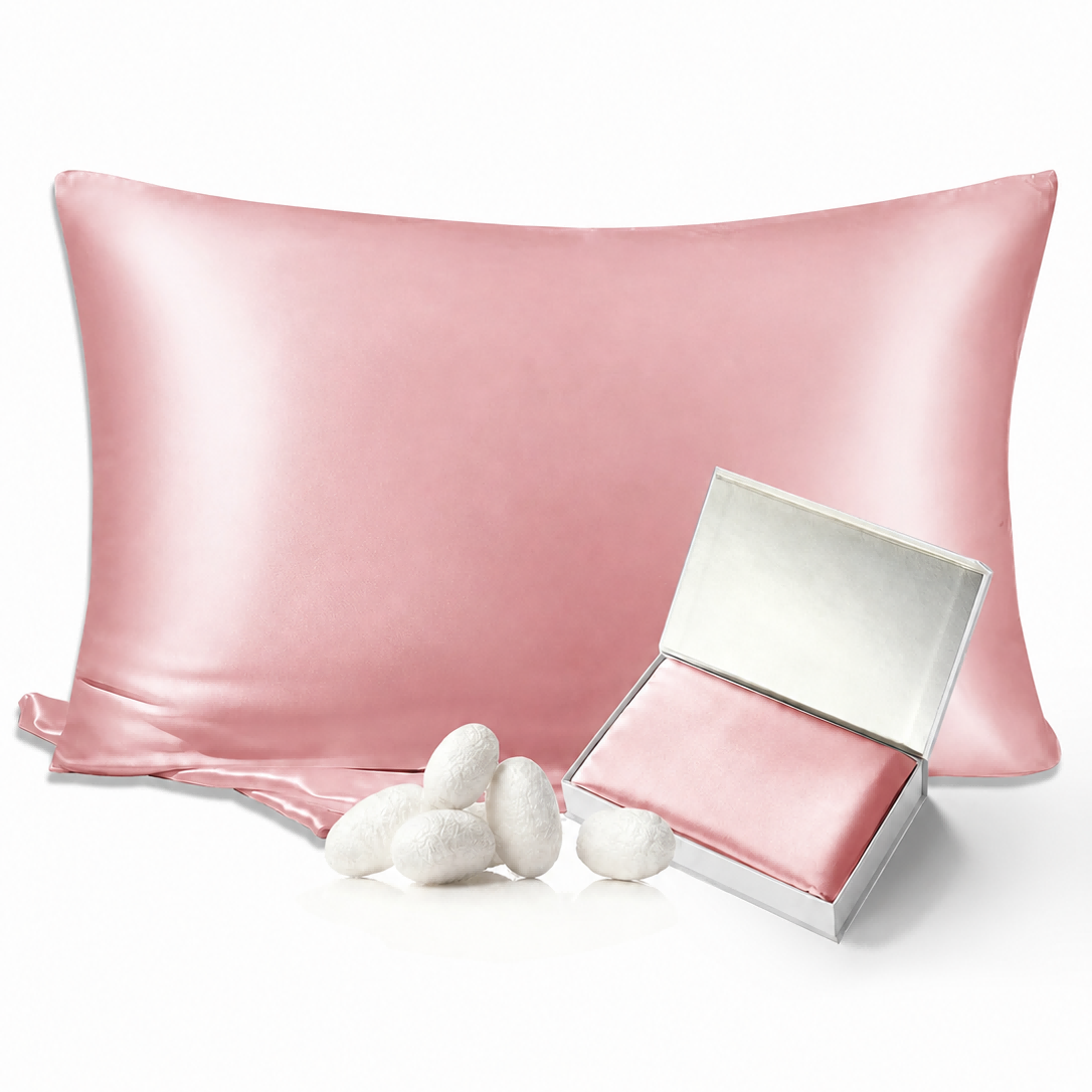 30 momme silk pillowcase charming pink.png 30 momme silk pillowcase charming pink.png