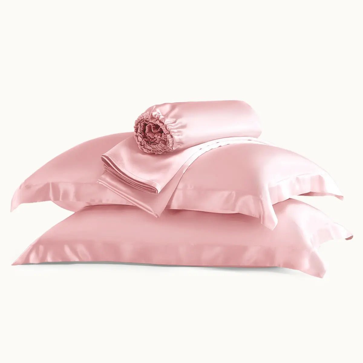 premium silk sheet set with flange pillowcases charming pink product display.jpg premium silk sheet set with flange pillowcases charming pink product display.jpg