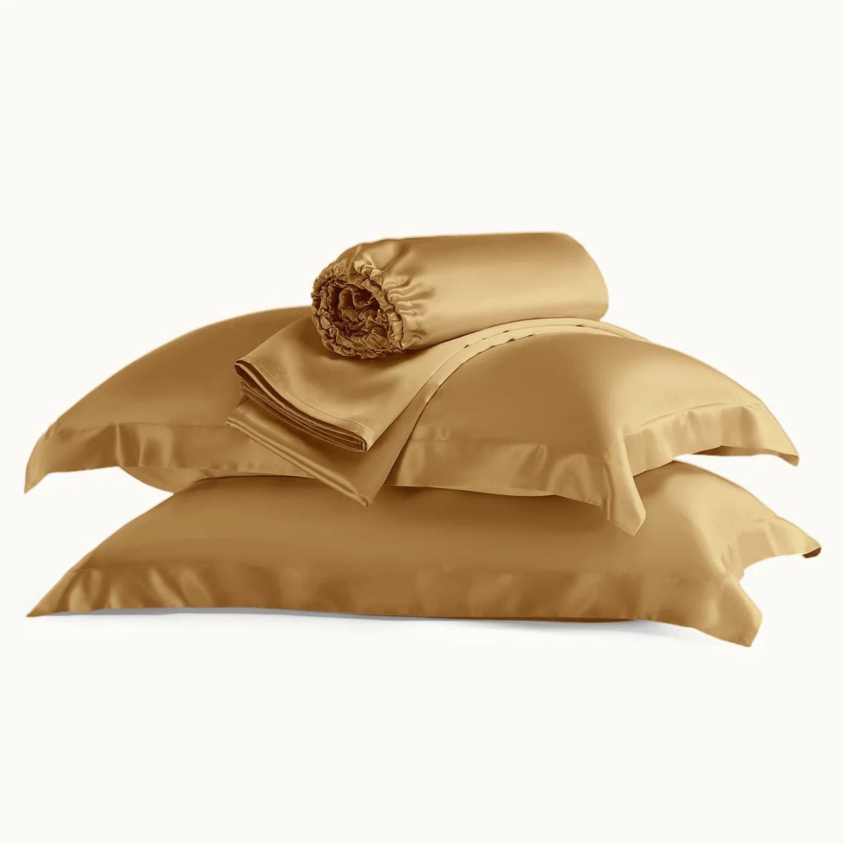 soft silk sheet set with flange pillowcases metallic gold product display.jpg soft silk sheet set with flange pillowcases metallic gold product display.jpg